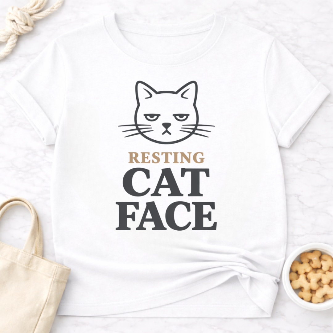 Resting Cat Face T-Shirt