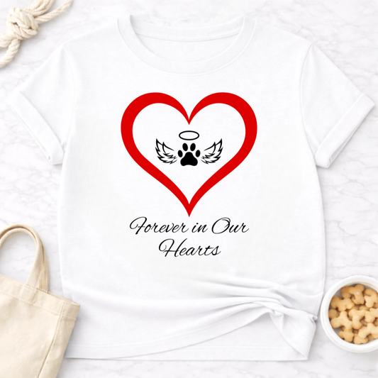 Forever In Our Hearts Dog Paw T-Shirt