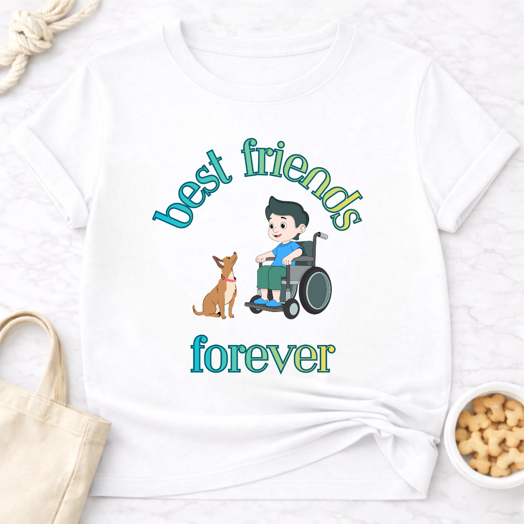 Best Friends Forever Boy and Dog Special Needs T-Shirt